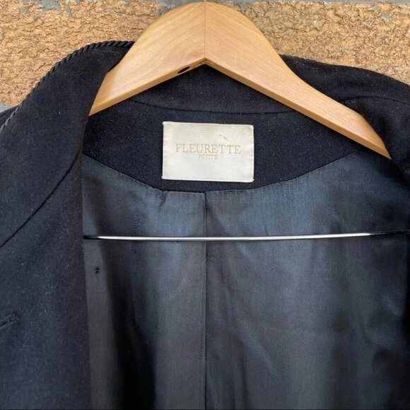 Fleurette Loro Piana Black Wool size 8 - Picture 7 of 12